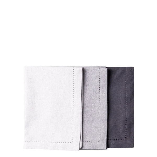 Cloth Placemat 32 x 48 cm Silver Melange, 2 pcs — BASIC Ambiente