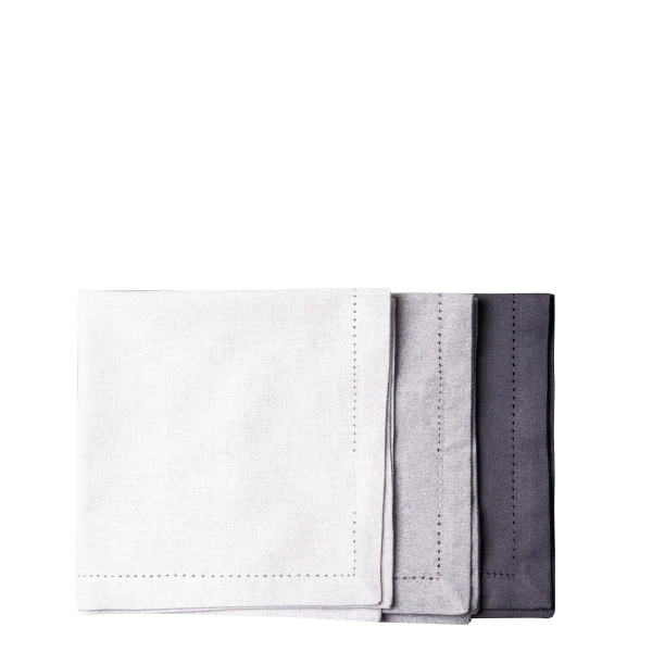 Cloth Napkin 45 x 45 cm Silver Melange, 2 pcs — BASIC Ambiente