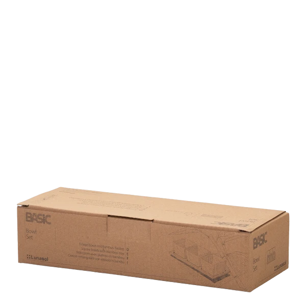 Schüsseln Set mit Bambusunterlage (4 Stk.) - Basic