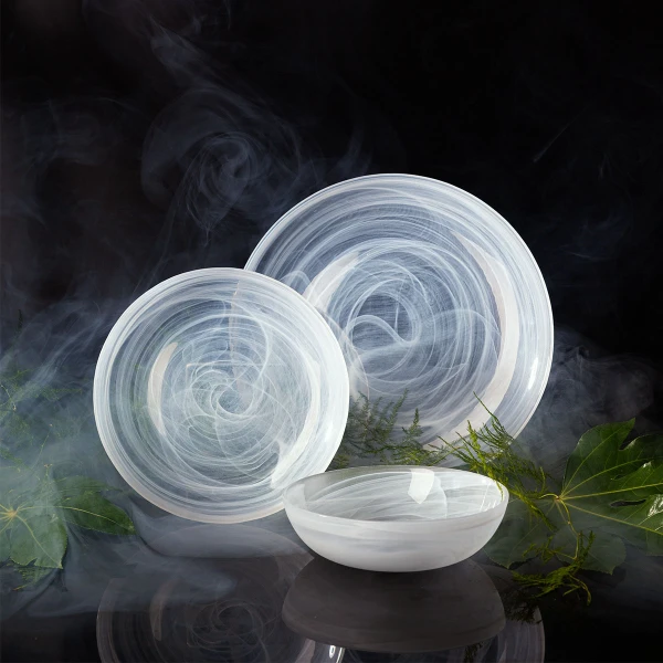 Flat Plate 28 cm — Elements Glass white