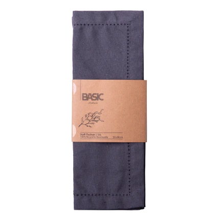 Cloth Placemat 32 x 48 cm Steel Grey, 2 pcs — BASIC Ambiente