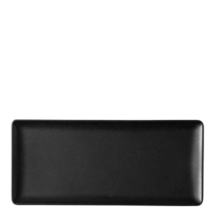 Plate rectangular 24 x 13 cm — BASIC Lunasol black satin