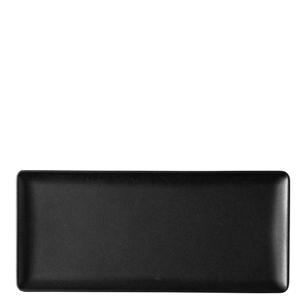 Plate rectangular 24 x 13 cm — BASIC Lunasol black satin