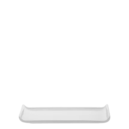 Weisse Porzellanplatte Lunasol 28 x 12,5 cm