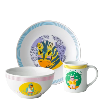 Detský porcelánový set 3 ks — Jungle Patrol
