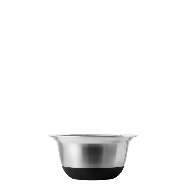 Rührschüssel-Set CNS 4-tlg. mit Kunststoffdeckel und rutschfestem Silikon-Boden Basic Kitchen
