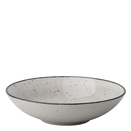Bowl Ø 21.5 cm H: 5.5 cm — Gaya Atelier light grey speckled
