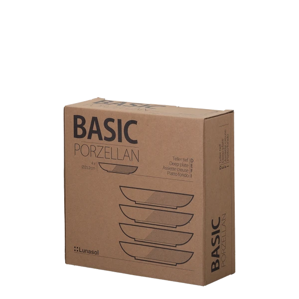 Deep plate Coupe, 4 pcs — BASIC Lunasol