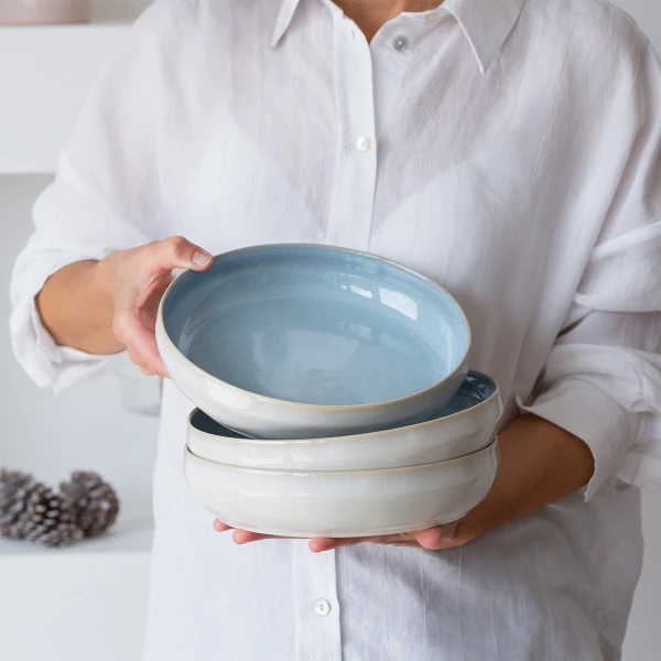 Deep Plate U-Coupe 22 cm — Gaya Elements Glacial Ice North