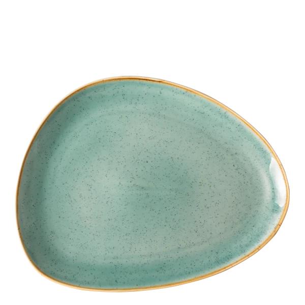 Platte oval Triangle 30,5 x 24,2 cm - Gaya Sand türkis Lunasol