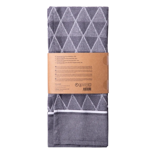Oceľová sivá kuchynská utierka 50 x 70 cm 2 ks – Basic Ambiente