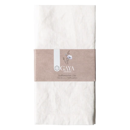 Cloth Napkin 50 x 50 cm Offwhite, 2 pcs — Gaya Ambiente