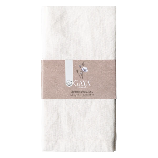 Cloth Napkin 50 x 50 cm Offwhite, 2 pcs — Gaya Ambiente