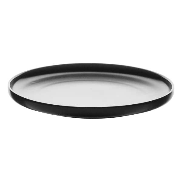 Dessertteller U-Coupe schwarz 20 cm – Flow