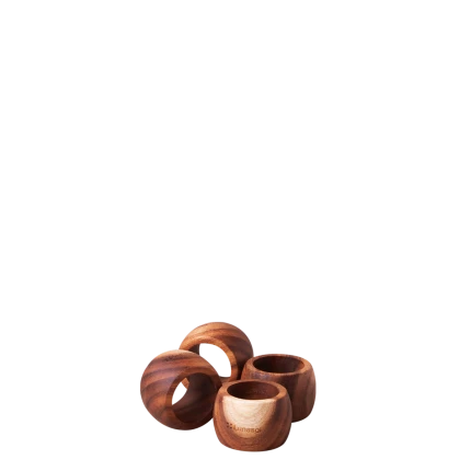 Serviettenring 4-tlg. Akazie ø 5.7 cm - FLOW Wooden