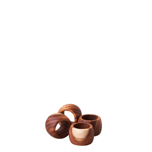 Krúžok na servítky Agát set 4 ks, ? 5,7 cm - FLOW Wooden