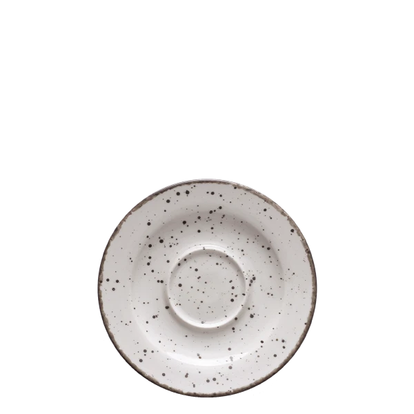 Mocca podšálek 12 cm — Gaya Atelier světle šedý stříkaný