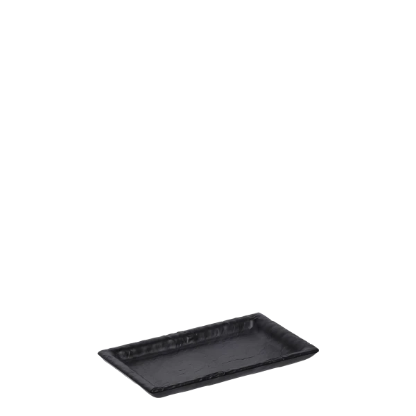 Tray rectangle small 16,8 x 9,8 cm — Elements Melamin black (Flow)