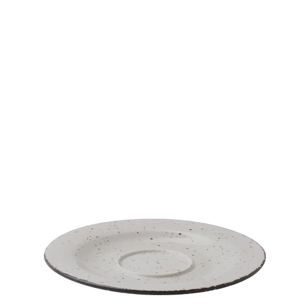 Kávový podšálek 15,5 cm — Gaya Atelier světle šedý stříkaný