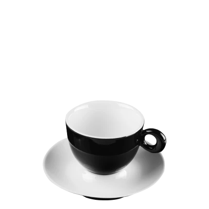 Coffee/Tea cup 200 ml — RGB black glossy Lunasol