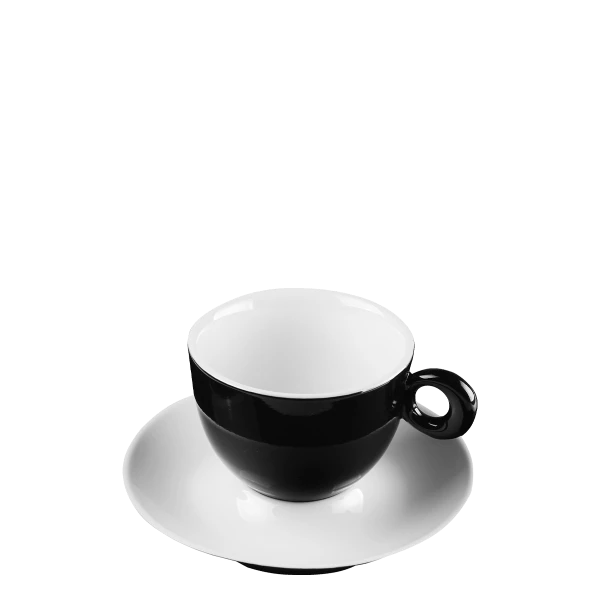Coffee/Tea cup 200 ml — RGB black glossy Lunasol
