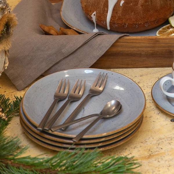 Plate flat 21 cm grey — Chic color