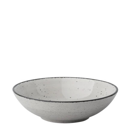 Miska Ø 19.5 cm H: 5.5 cm — Gaya Atelier světle šedý stříkaný