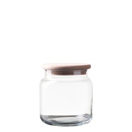 Vorratsglas mit Holzdeckel 0.60 lt — Basic Kitchen