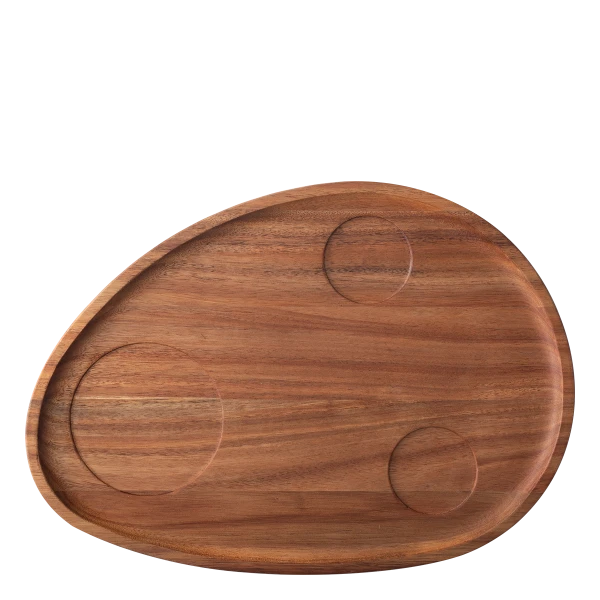 Podnos Triangle Agát 35 x 25 cm so zapustením - FLOW Wooden