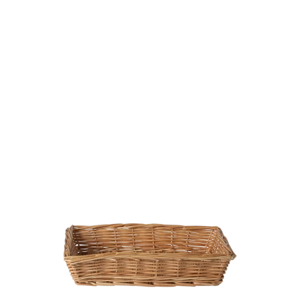 Weiden-Brotkorb eckig konisch, 34 x 25 x 6,6 cm — FLOW Wicker