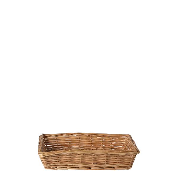 Hranatý prútený košík na chlieb 34 × 25 × 6,6 cm — Flow Wicker