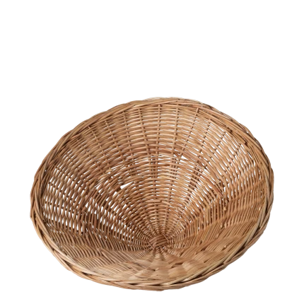 Round wicker bread basket Ø 50 cm H: 20 cm — Flow Wicker