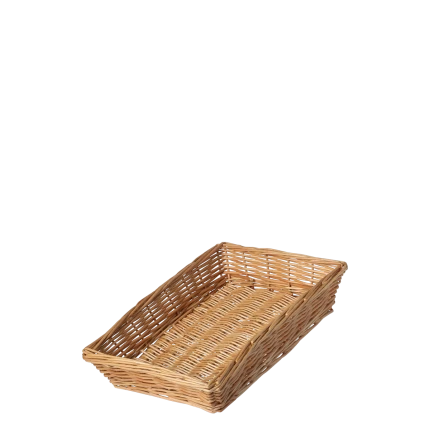 Square Wicker Bread Basket 34 × 25 × 6.6 cm — Flow Wicker