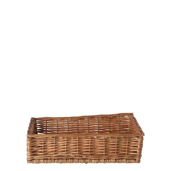 Hranatý proutěný košík na chléb 40 × 30 × 10 cm — Flow Wicker