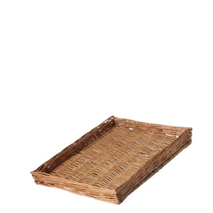 Hranatý proutěný košík na chléb 40 × 30 × 4 cm — Flow Wicker