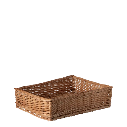 Hranatý prútený košík na chlieb 40 × 30 × 10 cm — Flow Wicker