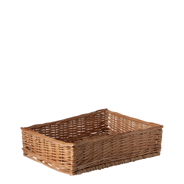 Hranatý proutěný košík na chléb 40 × 30 × 10 cm — Flow Wicker