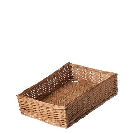 Rectangular wicker bread basket 40 × 30 × 10 cm — Flow Wicker