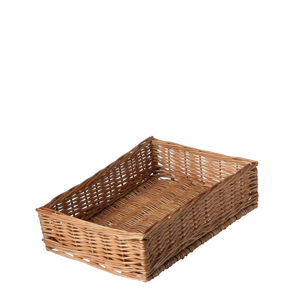 Hranatý prútený košík na chlieb 40 × 30 × 10 cm — Flow Wicker
