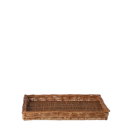 Rectangular wicker bread basket 40 × 30 × 4 cm — Flow Wicker