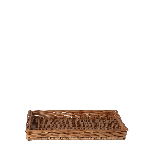 Rectangular wicker bread basket 40 × 30 × 4 cm — Flow Wicker