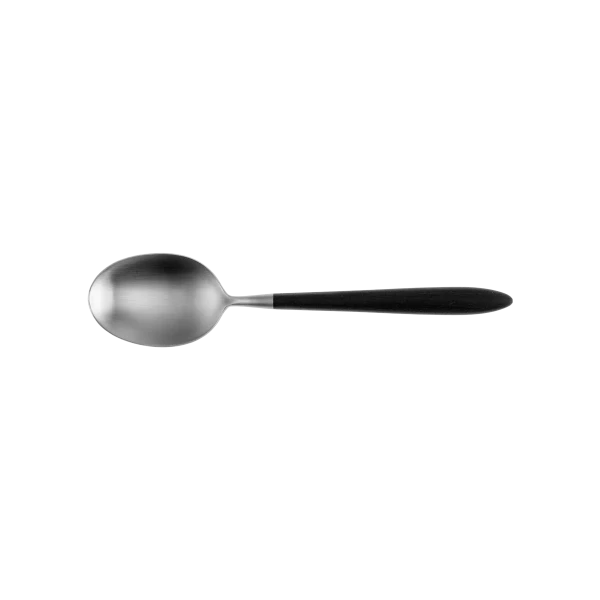Dessert spoon — GAYA Exeter handle grey-black all satin
