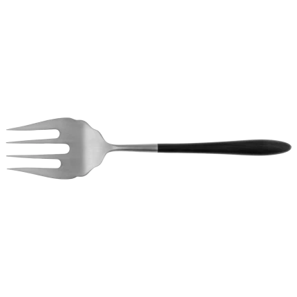 Serving Fork — GAYA Exeter handle grey-black all satin