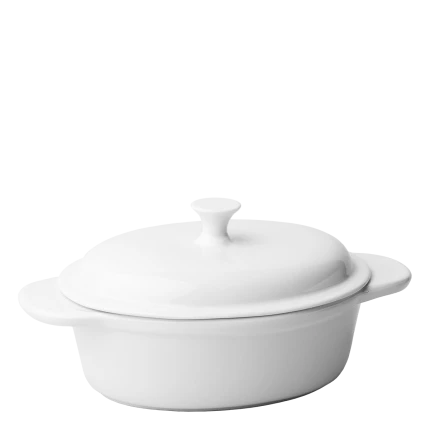 Cocotte oval — Univers weiss
