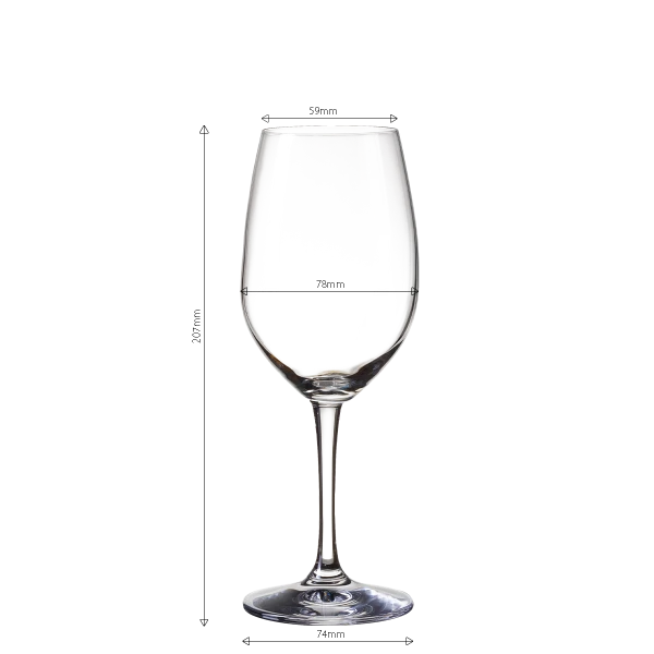 Sklenice na stopce 380 ml — BASIC Glas Lunasol
