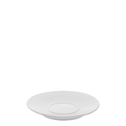 Mocca podšálek 13cm — Lunasol hotelový porcelán bílý s vroubkováním