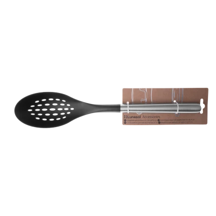 Schöpflöffel gelocht Nylon mit CNS-Griff 35 cm — Lunasol
