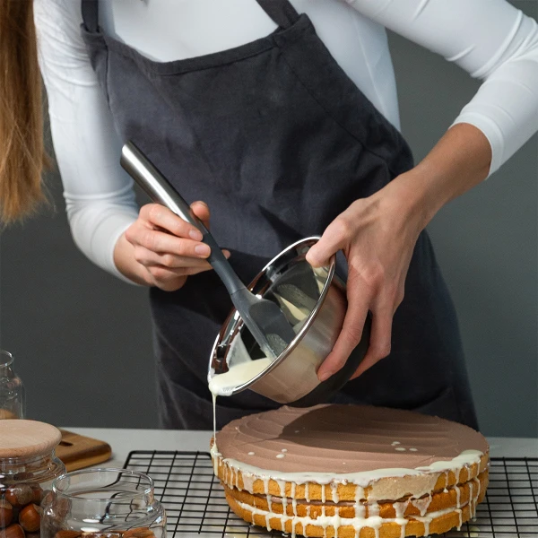 Löffel-Spachtel Silikon mit CNS-Griff 29 cm — Lunasol