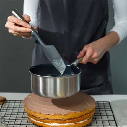 Löffel-Spachtel Silikon mit CNS-Griff 29 cm — Lunasol