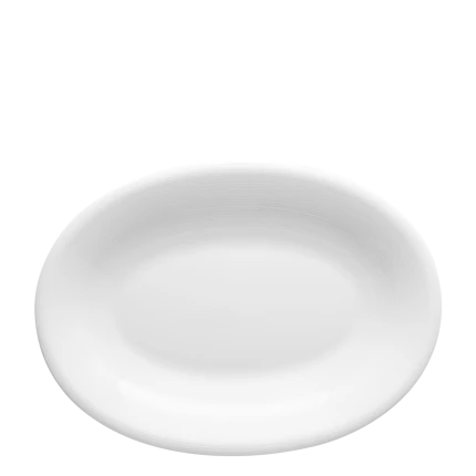 Plate oval 28 cm — Chic Relief white